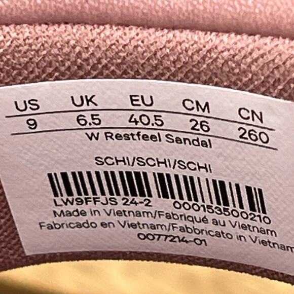 Lululemon Restfeel Sandals Womens 9 Pink Slides Slip On Comfort Logo Shoes - Picture 8 of 8